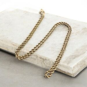 10K Solid Gold Rope Chain 18” 2g Thin Delicate 1/16” Like New